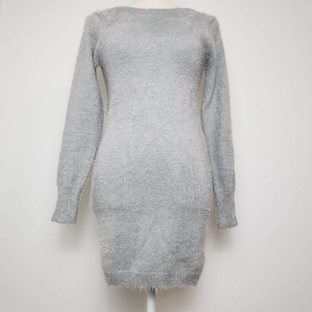 Gray Sweater mini dress Francesca's Collections